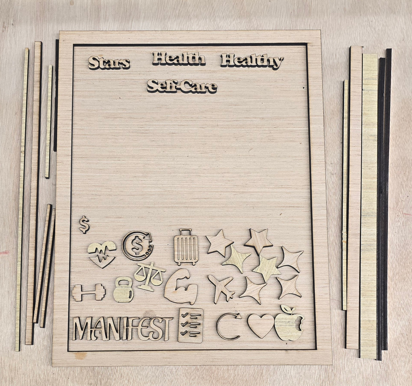 Wood Vision Board Kit – DIY Base (Personalized)