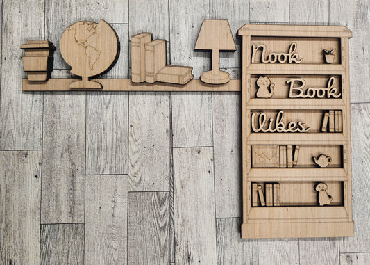 Book Nook Shelf | Unfinished Wood Door Corner (DIY)