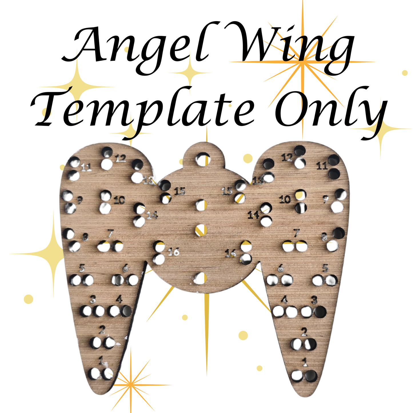 Angel Wing Ornament – Template Only (Wood Base)