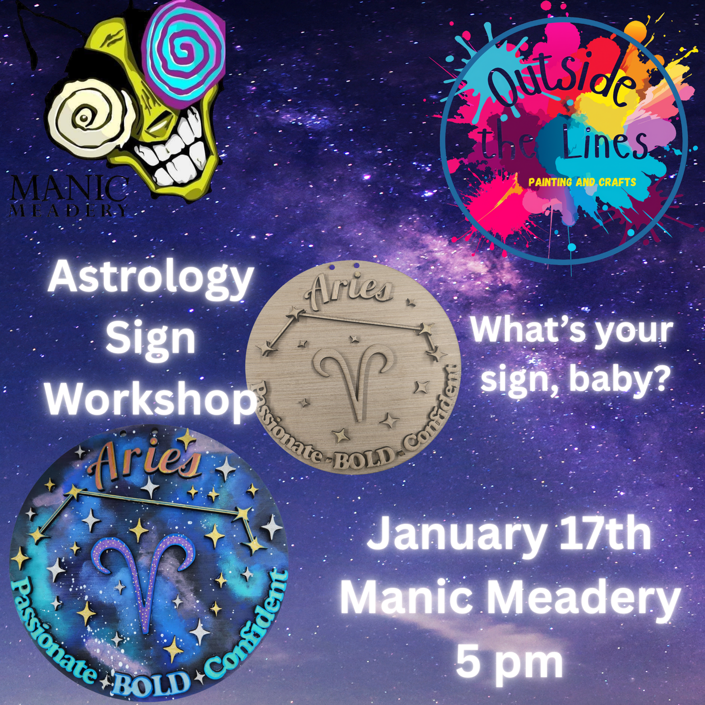 Astrology Sign Workshop at Manic Meadery