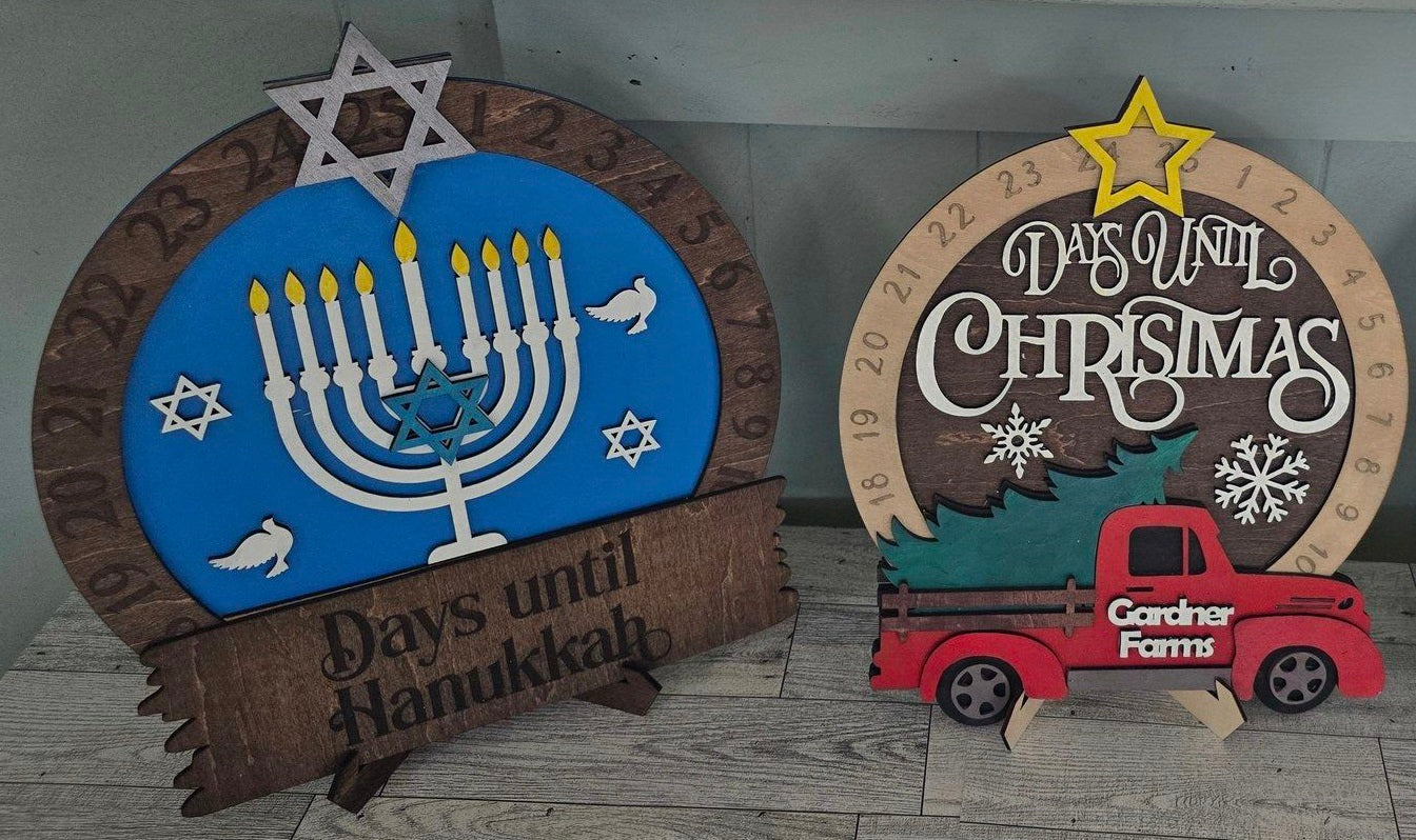 Local Pick-Up Only - Personalized Christmas & Hanukkah Countdown