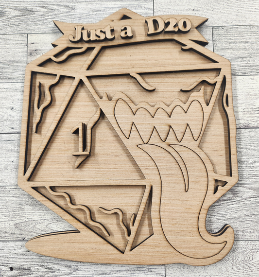 Just a D20 | Unfinished Wood Décor (DIY)