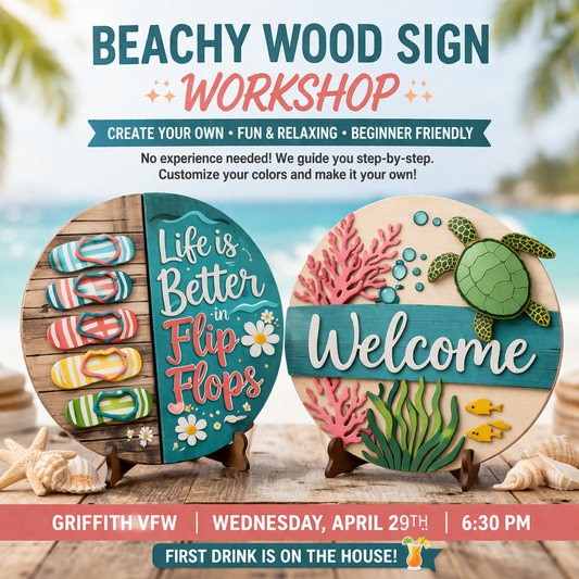 Beachy Wood Sign Workshop | Griffith VFW | April 29